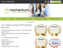 Tablet Screenshot of momentummanagement.com.au